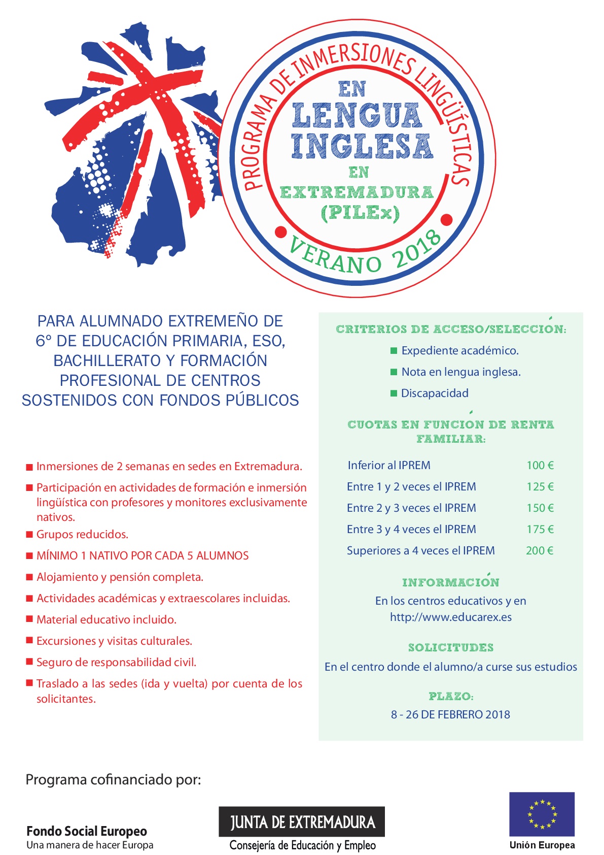 Cartel difusion inmersiones linguisticas alumnado extremeno PILEx 20181 001